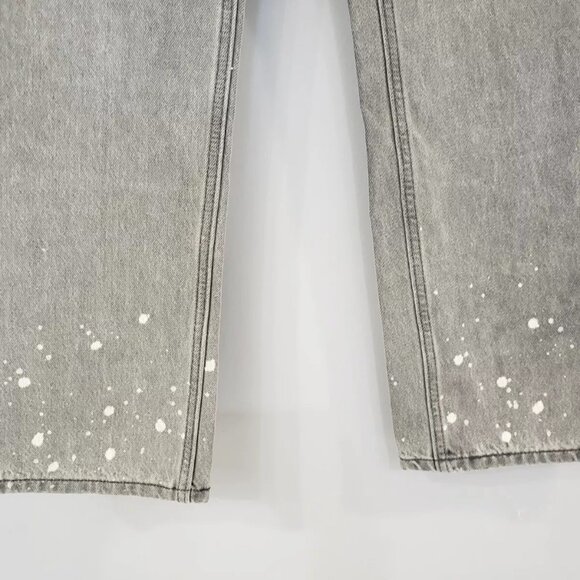 NEW Levis Size 28,29 Womens Low Pro Straight Jean Gray Splatter Acid Wash‎ Bl - Picture 8 of 8